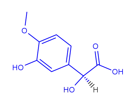 Molecular Structure of 91318-74-0 (DL-3-HYDROXY-4-METHOXYMANDELIC ACID))