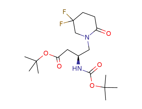 3-t-butoxycarbonylamino-4-(5,5-difluoro-2-oxo-piperidin-1-yl)butyric acid t-butyl ester