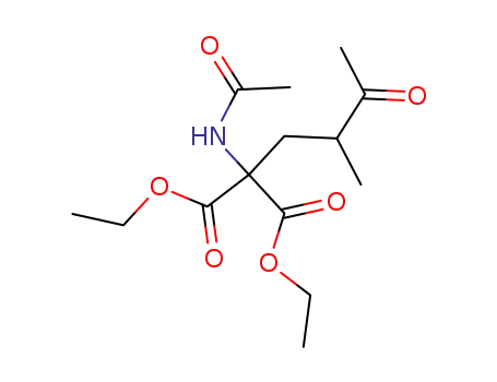 2-Acetamino-5-oxo-4-methyl-2-aethoxycarbonyl-hexansaeure-aethylester