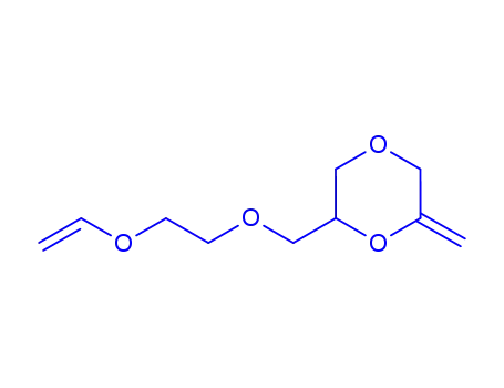 Molecular Structure of 913813-81-7 (1,4-Dioxane,  2-[[2-(ethenyloxy)ethoxy]methyl]-6-methylene-)