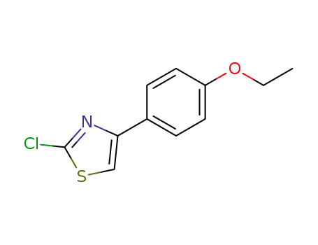 Molecular Structure of 91348-96-8 (2-CHLORO-4-(4-ETHOXYPHENYL)THIAZOLE)