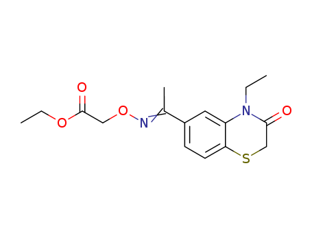 Acetic acid,2-[[[1-(4-ethyl-3,4-dihydro-3-oxo-2H-1,4-benzothiazin-6-yl)ethylidene]amino]oxy]-,ethyl ester