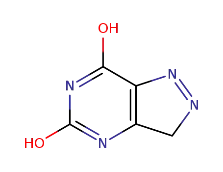 Molecular Structure of 91113-87-0 (3H-Pyrazolo[4,3-d]pyrimidine-5,7-diol  (7CI))