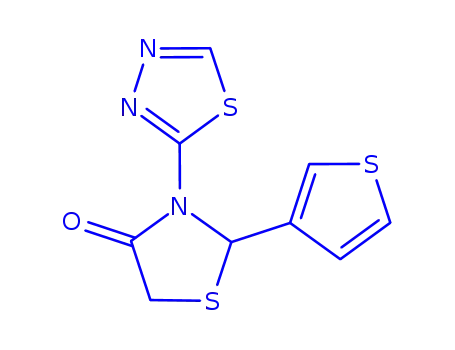 3-(1,3,4-thiadiazol-2-yl)-2-(thiophen-3-yl)-1,3-thiazolidin-4-one
