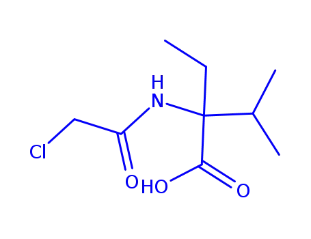 Valine,  N-chloroacetyl-2-ethyl-  (5CI)