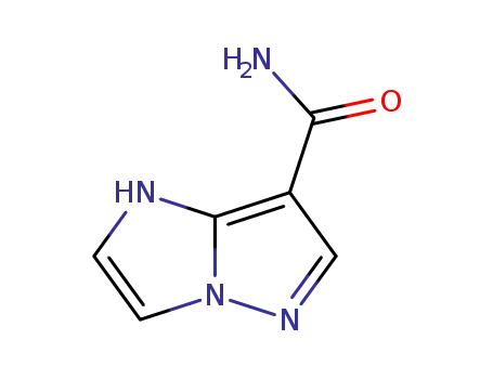 Molecular Structure of 91296-21-8 (1H-Imidazo[1,2-b]pyrazole-7-carboxamide(9CI))