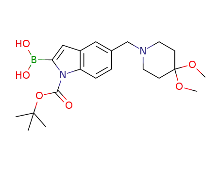 1H-인돌-1-카르복실산, 2-보로노-5-[(4,4-디메톡시-1-피페리디닐)메틸]-, 1-(1,1-디메틸에틸)에스테르