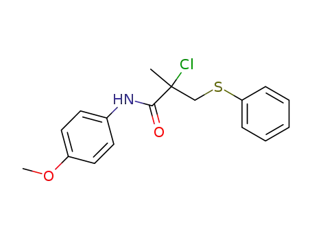Propanamide, 2-chloro-N-(4-methoxyphenyl)-2-methyl-3-(phenylthio)-