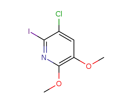 Molecular Structure of 910616-72-7 (3-Chloro-2-iodo-5,6-diMethoxy-pyridine)