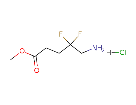 Molecular Structure of 911634-74-7 (methyl 5-amino-4,4-difluoropentanoate hydrochloride)