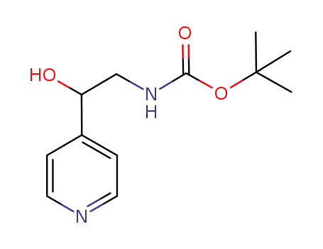 Molecular Structure of 913642-43-0 ([2-HYDROXY-2-(4-PYRIDINYL)ETHYL]-CARBAMIC ACID 1,1-DIMETHYLETHYL ESTER)