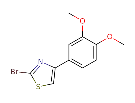 Molecular Structure of 91348-49-1 (2-BROMO-4-(3,4-DIMETHOXYPHENYL)THIAZOLE)