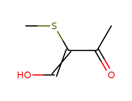 Molecular Structure of 91157-87-8 (3-Buten-2-one, 4-hydroxy-3-(methylthio)-, (E)- (9CI))
