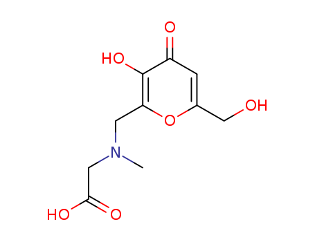 (((3-hydroxy-6-(hydroxymethyl)-4-oxo-4H-pyran-2-yl)methyl)(methyl)amino)acetic acid cas  91179-44-1
