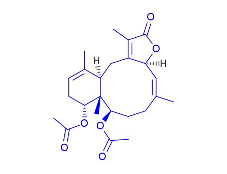 (3aS,4Z,8S,8aS,9S,12aR)-8,9-Bis(acetyloxy)-6,7,8,8a,9,10,12a,13-octahydro-1,5,8a,12-tetramethylbenzo[4,5]cyclodeca[1,2-b]furan-2(3aH)-one