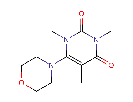 Molecular Structure of 91194-40-0 (1,3,5-TRIMETHYL-6-MORPHOLINO-URACIL)