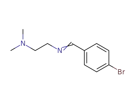 Molecular Structure of 91345-60-7 (N'-[1-(4-Bromo-phenyl)-meth-(E)-ylidene]-N,N-dimethyl-ethane-1,2-diamine)