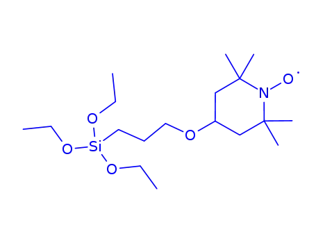 Molecular Structure of 913375-27-6 (4-(TRIETHOXYSILYLPROPOXY)-2,2,6,6-TETRAMETHYLPIPERIDINE N-OXIDE, tech-85)