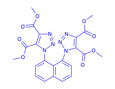 Molecular Structure of 91165-61-6 (1,1'-(Naphthalene-1,8-diyl)bis(1H-1,2,3-triazole-4,5-dicarboxylic acid dimethyl) ester)