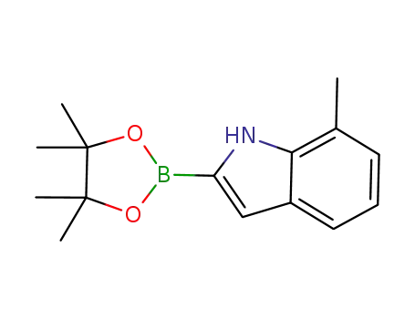 Molecular Structure of 912331-68-1 (7-METHYL-1H-INDOLE-2-BORONIC ACID PINACOL ESTER)