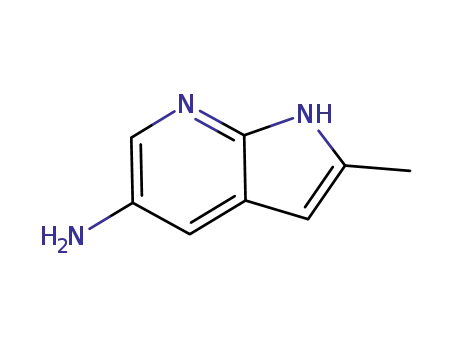 Molecular Structure of 910818-29-0 (2-METHYL-1H-PYRROLO[2,3-B]PYRIDIN-5-YLAMINE)