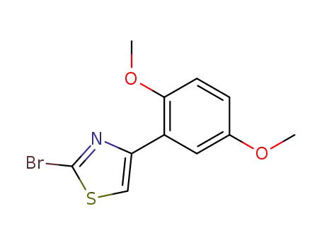Molecular Structure of 91348-48-0 (2-BROMO-4-(2,5-DIMETHOXYPHENYL)THIAZOLE)