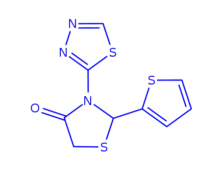 3-(1,3,4-thiadiazol-2-yl)-2-(thiophen-2-yl)-1,3-thiazolidin-4-one