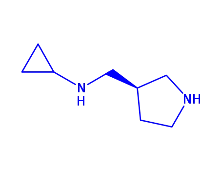 Molecular Structure of 91187-89-2 (N-Cyclopropyl-3-pyrrolidinemethanamine)