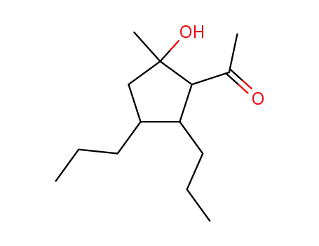 opt.-inakt. 2-Acetyl-1-methyl-3,4-dipropyl-cyclopentan-1-ol