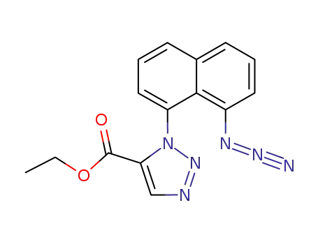 Molecular Structure of 91165-58-1 (1-(8-Azidonaphthalen-1-yl)-1H-1,2,3-triazole-5-carboxylic acid ethyl ester)