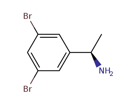 Molecular Structure of 911426-06-7 (Benzenemethanamine, 3,5-dibromo-α-methyl-, (αR)-)