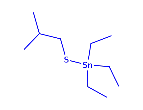 Molecular Structure of 91065-38-2 (triethyl[(2-methylpropyl)sulfanyl]stannane)