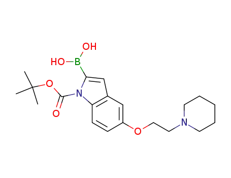 1H-Indole-1-carboxylic acid, 2-borono-5-[2-(1-piperidinyl)ethoxy]-, 1-(1,1-dimethylethyl) ester