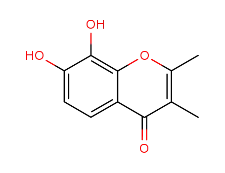 Molecular Structure of 91344-90-0 (Chromone, 7,8-dihydroxy-2,3-dimethyl- (6CI,7CI))