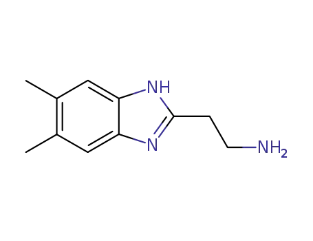 Molecular Structure of 91337-46-1 (Benzimidazole, 2-(2-aminoethyl)-5,6-dimethyl- (7CI))