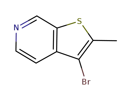 Molecular Structure of 912332-26-4 (3-bromo-2-methyl-thieno[2,3-c]pyridine)