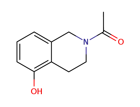 Molecular Structure of 91133-00-5 (2-Acetyl-5-hydroxy-1,2,3,4-tetrahydroisoquinoline)