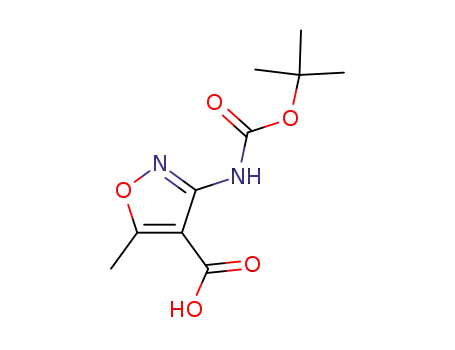 Molecular Structure of 913535-49-6 (4-Isoxazolecarboxylic  acid,  3-[[(1,1-dimethylethoxy)carbonyl]amino]-5-methyl-)