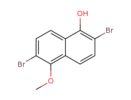 Molecular Structure of 158380-97-3 (2,6-dibromo-5-methoxy-[1]naphthol)