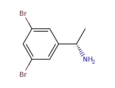 Molecular Structure of 911426-09-0 (Benzenemethanamine, 3,5-dibromo-α-methyl-, (αS)-)