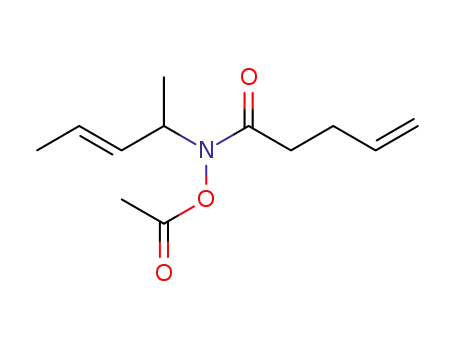 Molecular Structure of 87842-72-6 (4-Pentenamide, N-(acetyloxy)-N-(1-methyl-2-butenyl)-)
