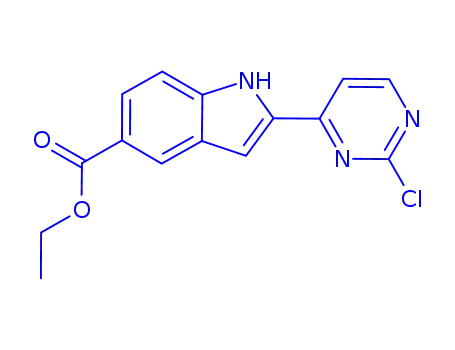 1H-인돌-5-카르복실산, 2-(2-클로로-4-피리미디닐)-, 에틸 에스테르