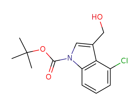 Molecular Structure of 914349-01-2 (1-Boc-4-chloro-3-hydroxymethylindole)