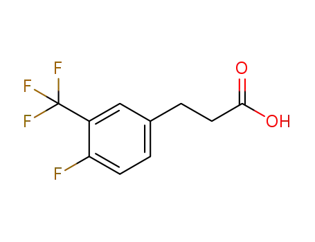 Molecular Structure of 916420-42-3 (3-[4-FLUORO-3-(TRIFLUOROMETHYL)PHENYL]PROPIONIC ACID)