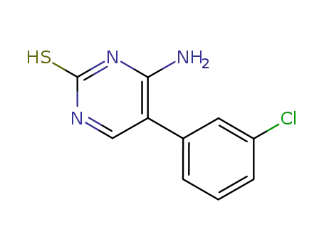 Molecular Structure of 91587-77-8 (6-amino-5-(3-chlorophenyl)pyrimidine-2(1H)-thione)