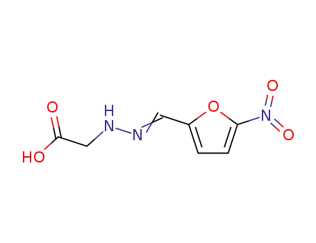 Molecular Structure of 91447-38-0 (2-[-2[(5-Nitro-2-furanyl)Methylene]hydrazinyl]acetic Acid)