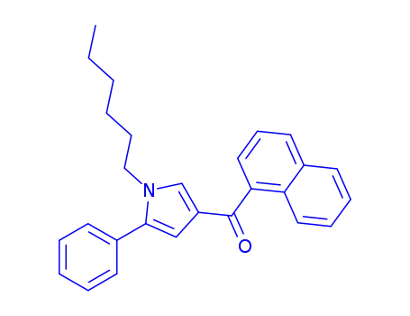 Molecular Structure of 914458-20-1 ((1-Hexyl-5-phenyl-1H-pyrrol-3-yl)(naphthalen-1-yl)methanone)