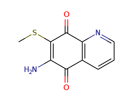 5,8-Quinolinedione,6-amino-7-(methylthio)- cas  91426-36-7