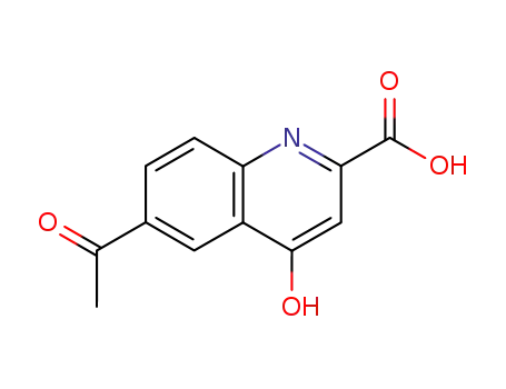Molecular Structure of 91493-55-9 (6-Acetyl-4-hydroxy-quinoline-2-carboxylic acid)