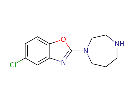 Molecular Structure of 914299-55-1 (5-CHLORO-2-(1,4-DIAZEPAN-1-YL)BENZO[D]OXAZOLE)